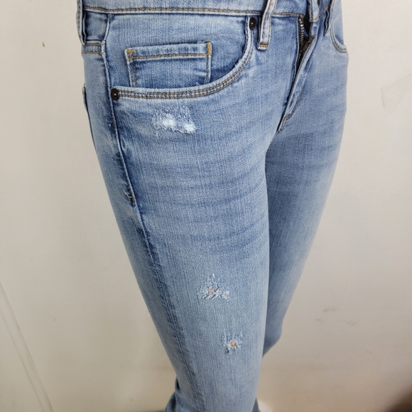 Blank Nyc Fancy That Low Rise Cropped Trumpet Flare Distressed Jeans - Picture 8 of 10